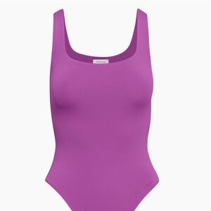 Babaton contour tank bodysuit purple